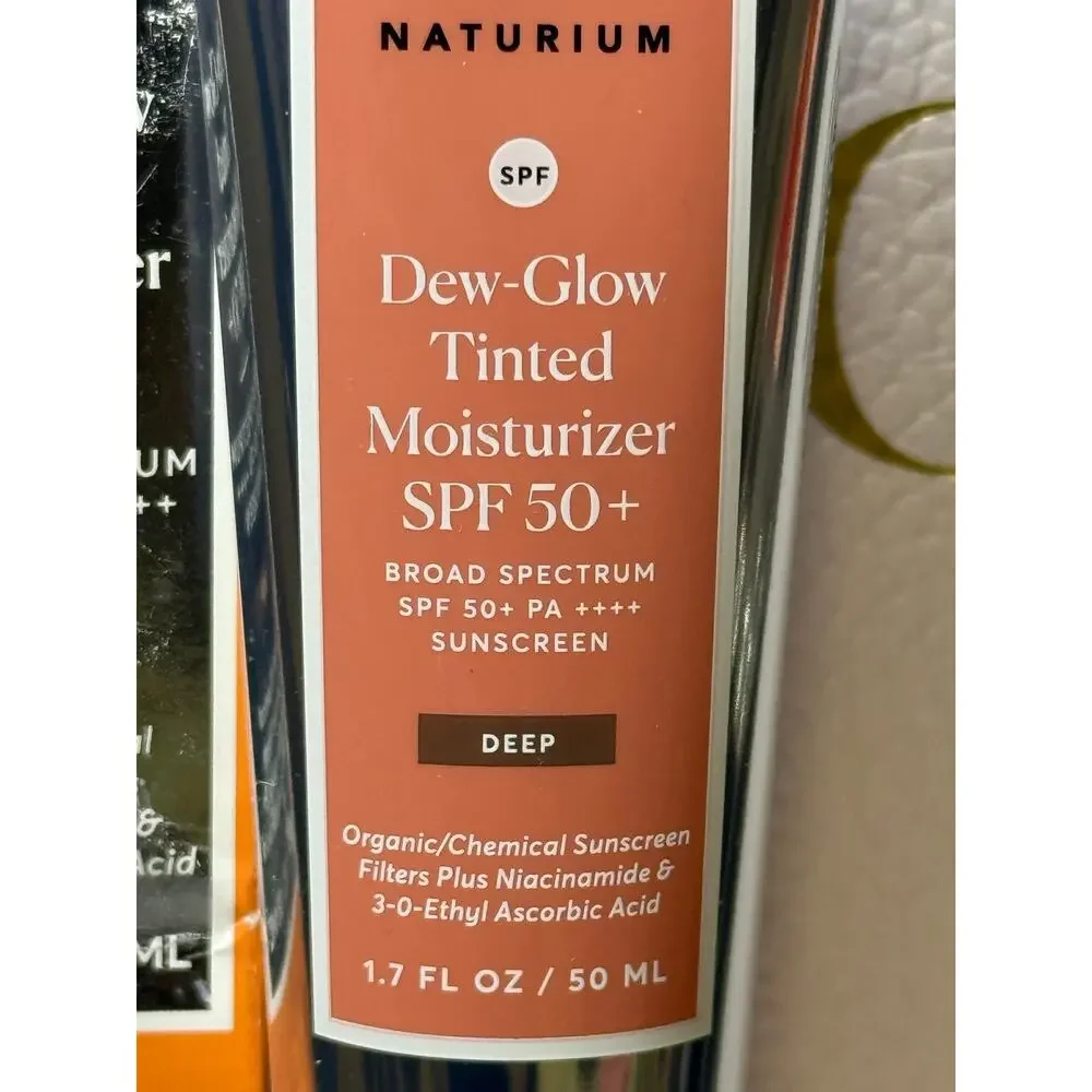 Naturium Dew-Glow Tinted Moisturizer SPF 50+ / DEEP - 50 mL - NEW in box